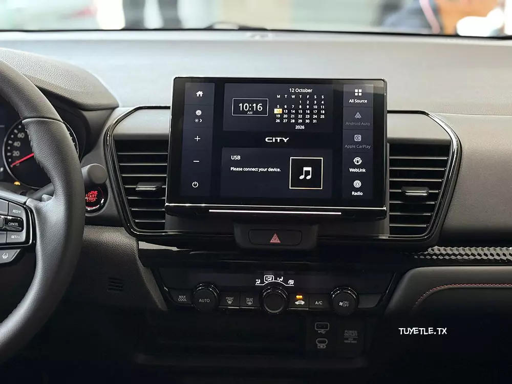 Điểm nhấn của Honda City 2027 nằm ở màn hình cảm ứng trung tâm mới Điểm nhấn của Honda City 2027 nằm ở màn hình cảm ứng trung tâm mới