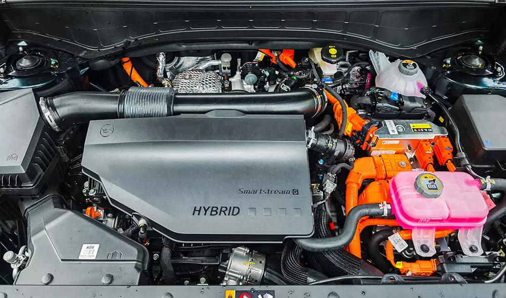 Hyundai Palisade Hybrid 2027 có lượng xăng tiêu thụ chỉ 6,1 lít/100 km.