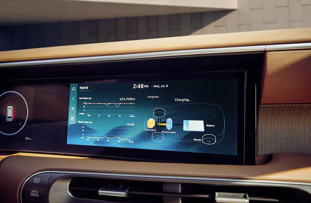 Hyundai Palisade Hybrid 2027 sở hữu màn hình cảm ứng trung tâm 12,3 inch