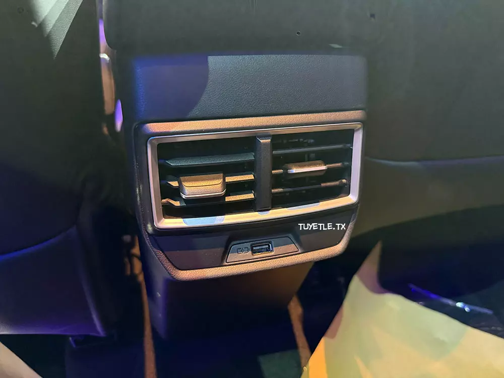 MG ZS 2027 có cửa gió dành cho hàng ghế sau