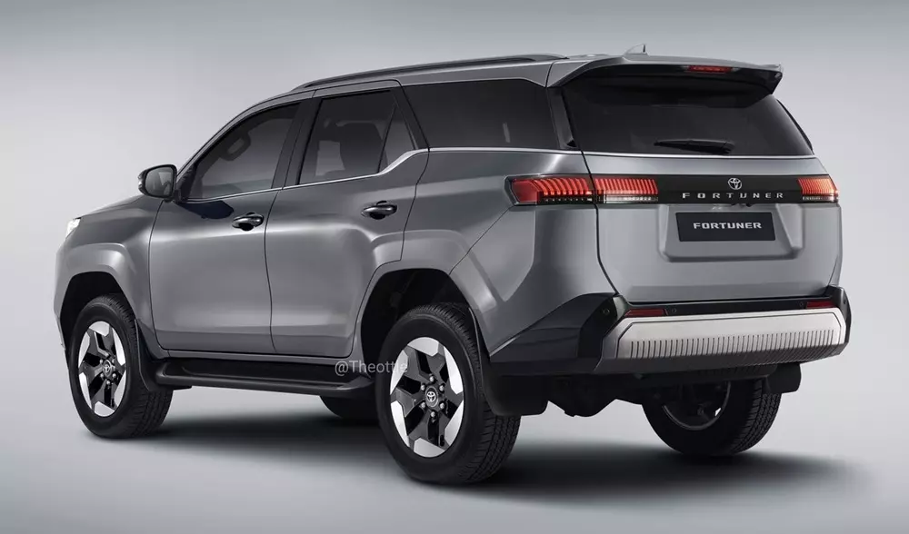 Ảnh dựng khu vực phía sau của Toyota Fortuner 2027