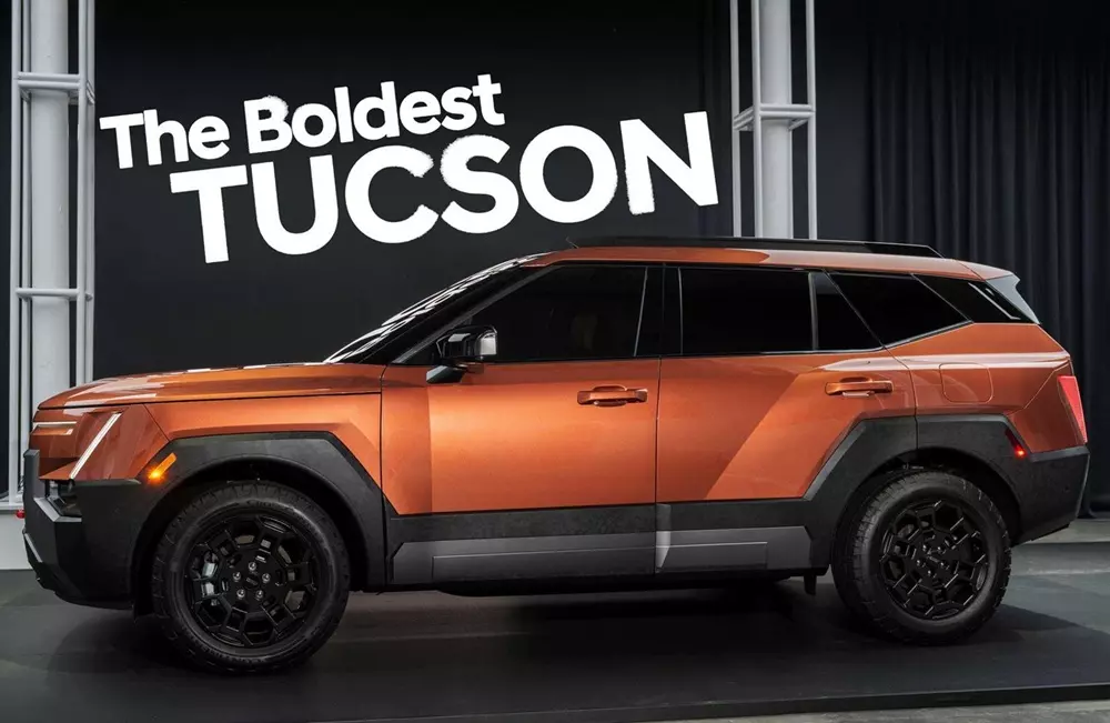 Sườn xe của Hyundai Tucson 2027 được tạo hình nổi khối Sườn xe của Hyundai Tucson 2027 được tạo hình nổi khối