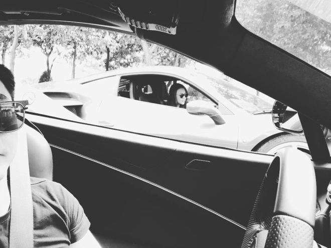 Cường Đô-la và Đàm Thu Trang cùng có chung niềm đam mê siêu xe